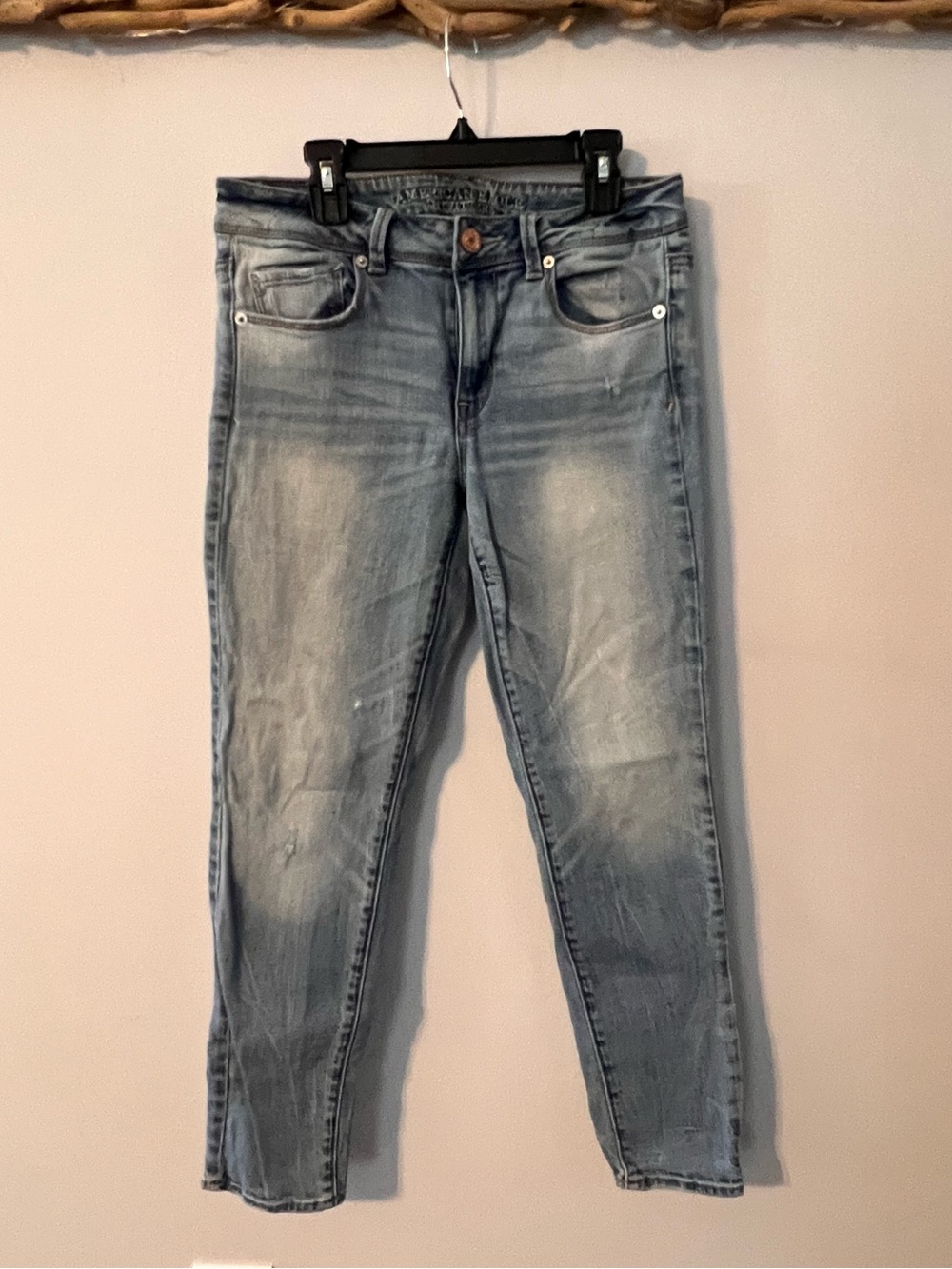 American Eagle Outfitters Light Blue Women's Super Skinny Jeans 6 Short